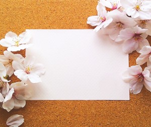メッセージカード　桜の花