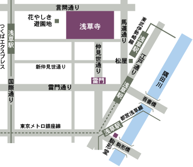 浅草寺の周辺地図