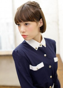 ショート 浴衣 三つ編み