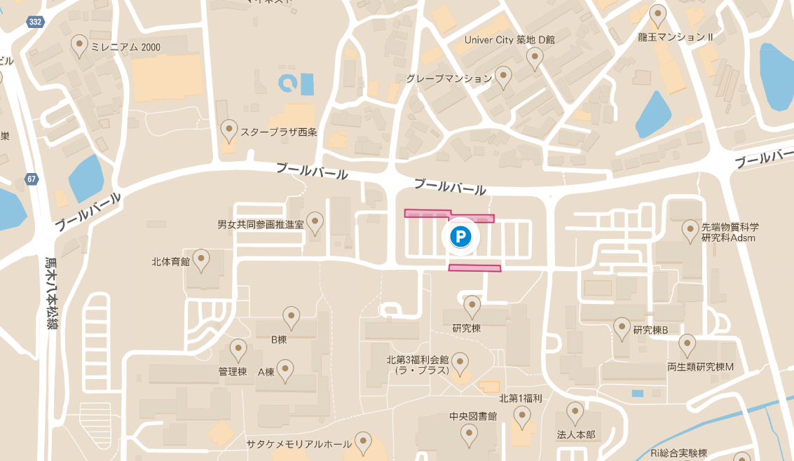 西条酒まつり　広島大学臨時駐車場地図