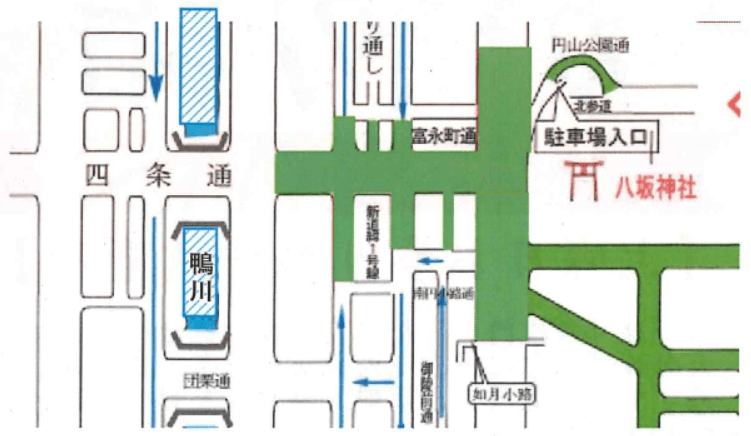 をけら詣り　交通規制地図