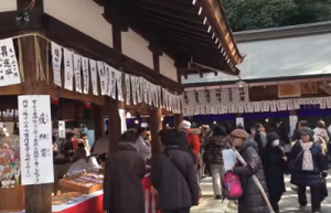 吉田神社　節分祭の参拝客