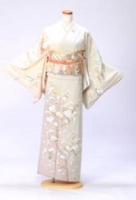 桜デザインの着物　レディース