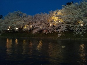 弘前公園　桜のライトアップ