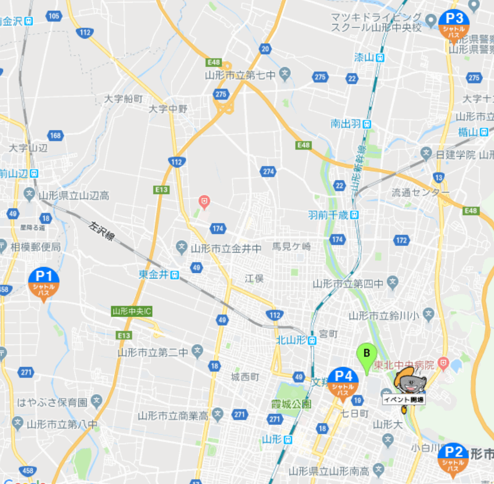 日本一の芋煮会フェスティバル　駐車場　地図　バス