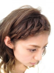 前髪 編み込み