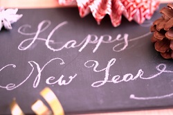 Happy New Year　黒板