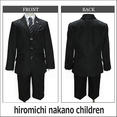 黒のハーフパンツスーツ　ヒロミチ・ナカノ　男の子用