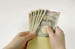 一万円札　茶封筒