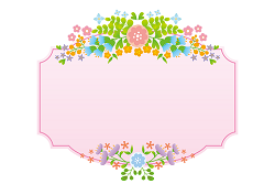 花のメッセージボード　イラスト