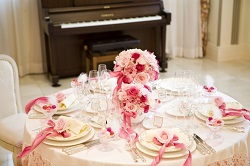 結婚式　テーブル　ピアノ