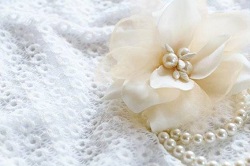 白い花のコサージュ