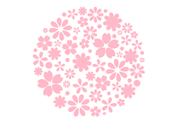 桜の花の円　イラスト