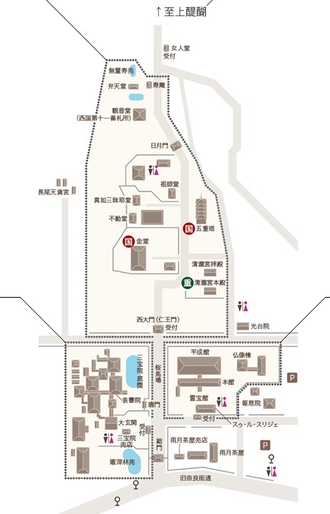 醍醐寺　境内の地図