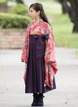 小学校卒業式　女の子の和装コーデ　ピンクカラーを使った袴